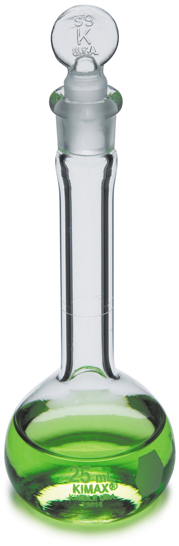 Matraz volumétrico de clase A de vidrio de 250 mL