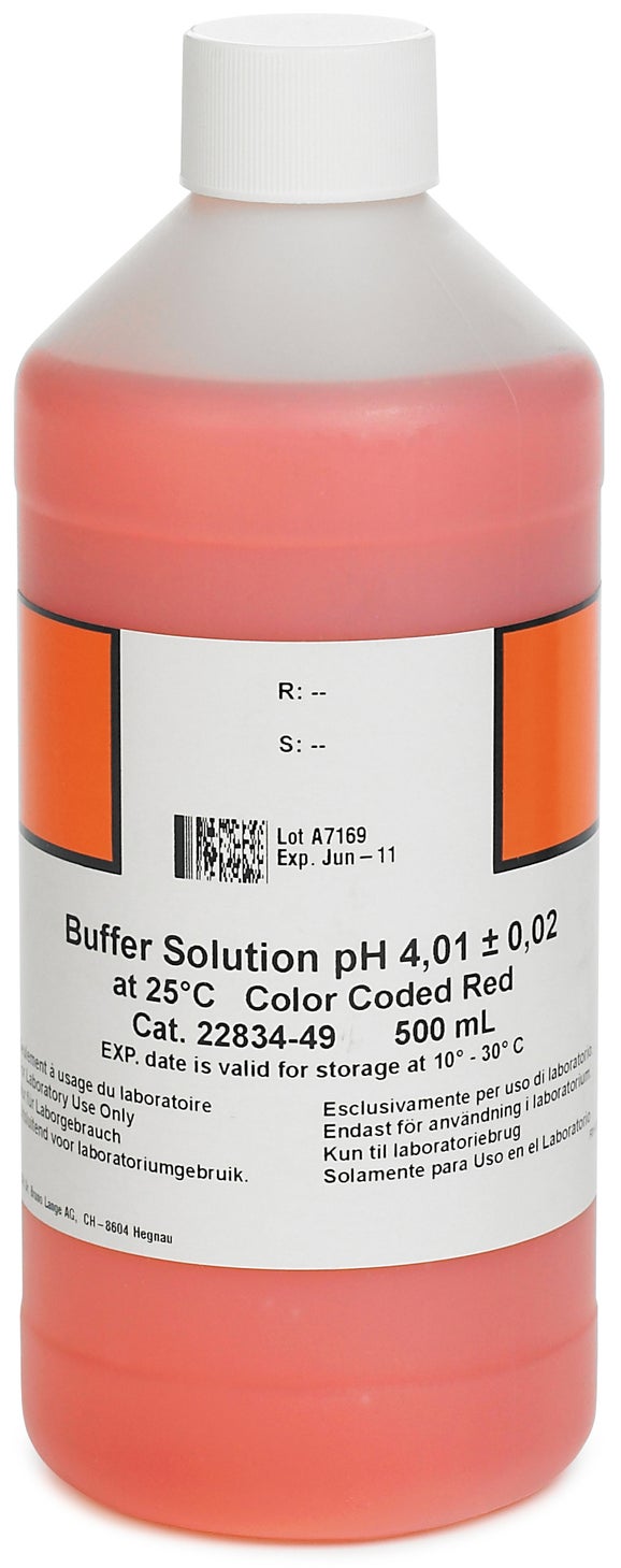 Solución tampón de pH, pH 4,01, 500 mL