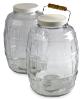 Conjunto de (2) botellas de vidrio de 10 L con tapones revestidos de PTFE