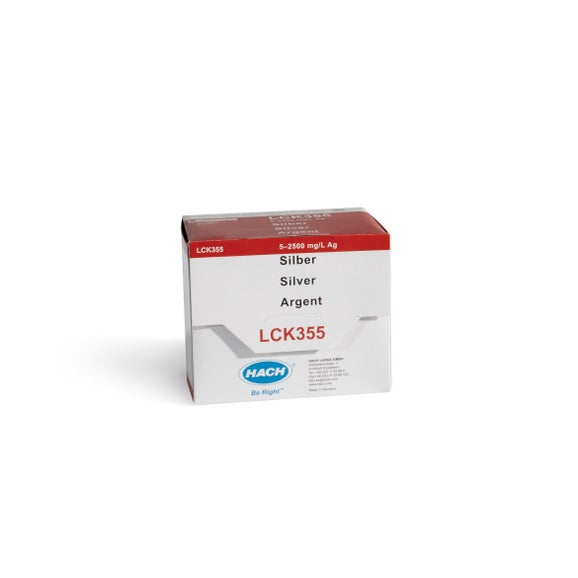 Cubeta test para plata, de 5 a 2500 mg/L de Ag