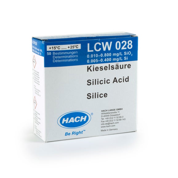 Set de reactivos para la determinación de ácido silícico, de 0,01 a 0,8 mg/L de SiO₂