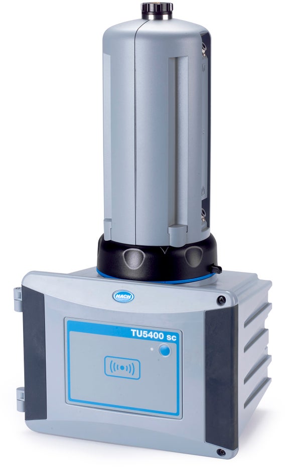 Turbidímetro láser de rango bajo TU5300sc con sensor de caudal, limpieza automática, RFID y System Check, versión EPA