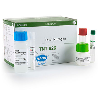 Test en vial TNTplus para nitrógeno (total) de Hach, LR (1 - 16 mg/L N), 25 tests