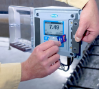 SC200 exportando datos de mediciones de calidad del agua para el pH con una tarjeta SD