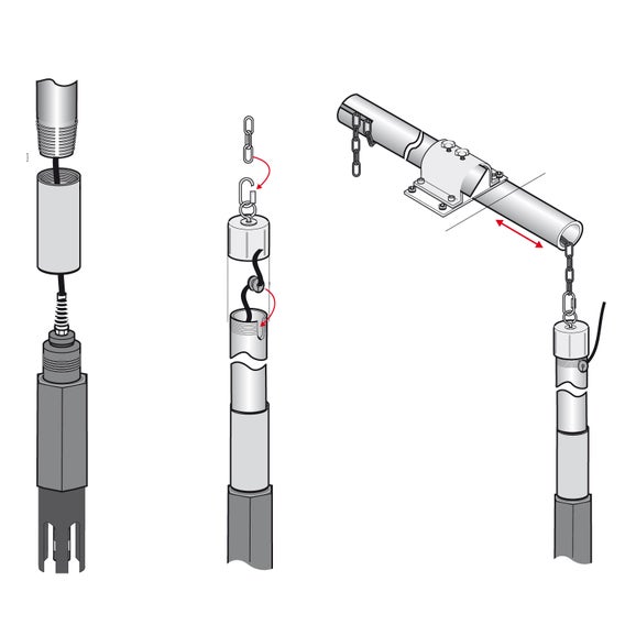 Kit de montaje por cadena para sensor electroquímico