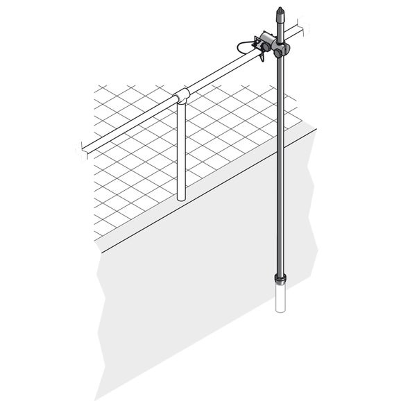 Set de montaje pivot. para ORP, 1” NPT, pértiga PVC 2m