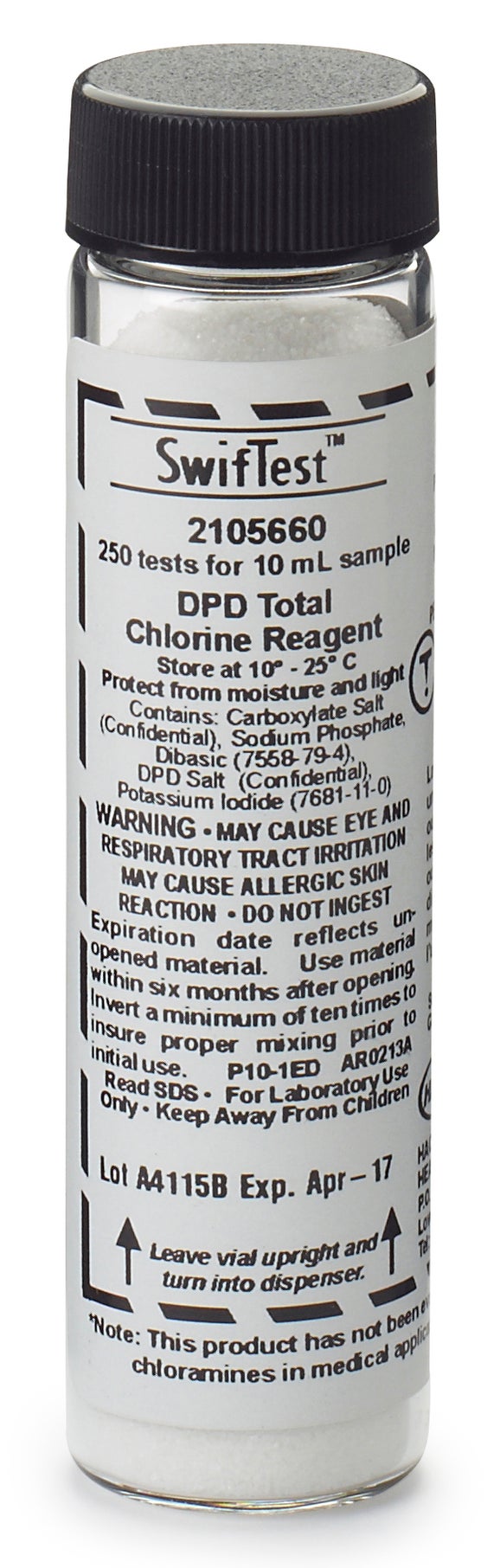 DPD, cloro total, vial de reactivo (recambio) para el dispensador Swiftest