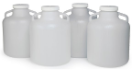Conjunto de (4) botellas de polietileno de 10 L con tapones