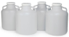 Conjunto de (4) botellas de polietileno de 10 L con tapones