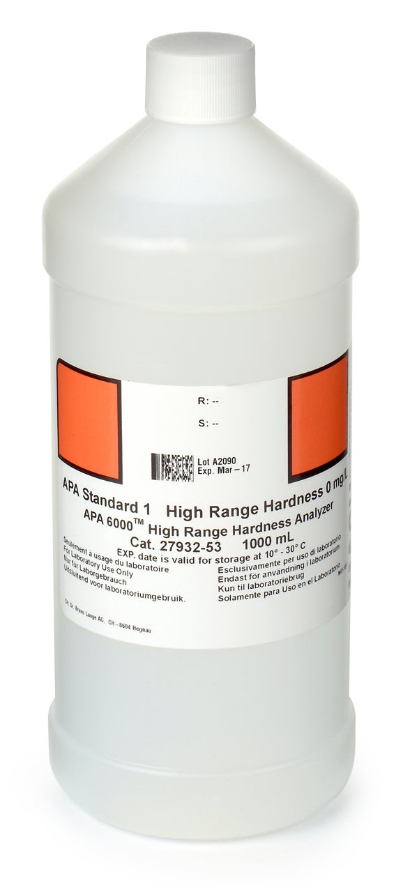 Estándar 1 de dureza de rango alto APA6000, 0 mg/L, 1 L