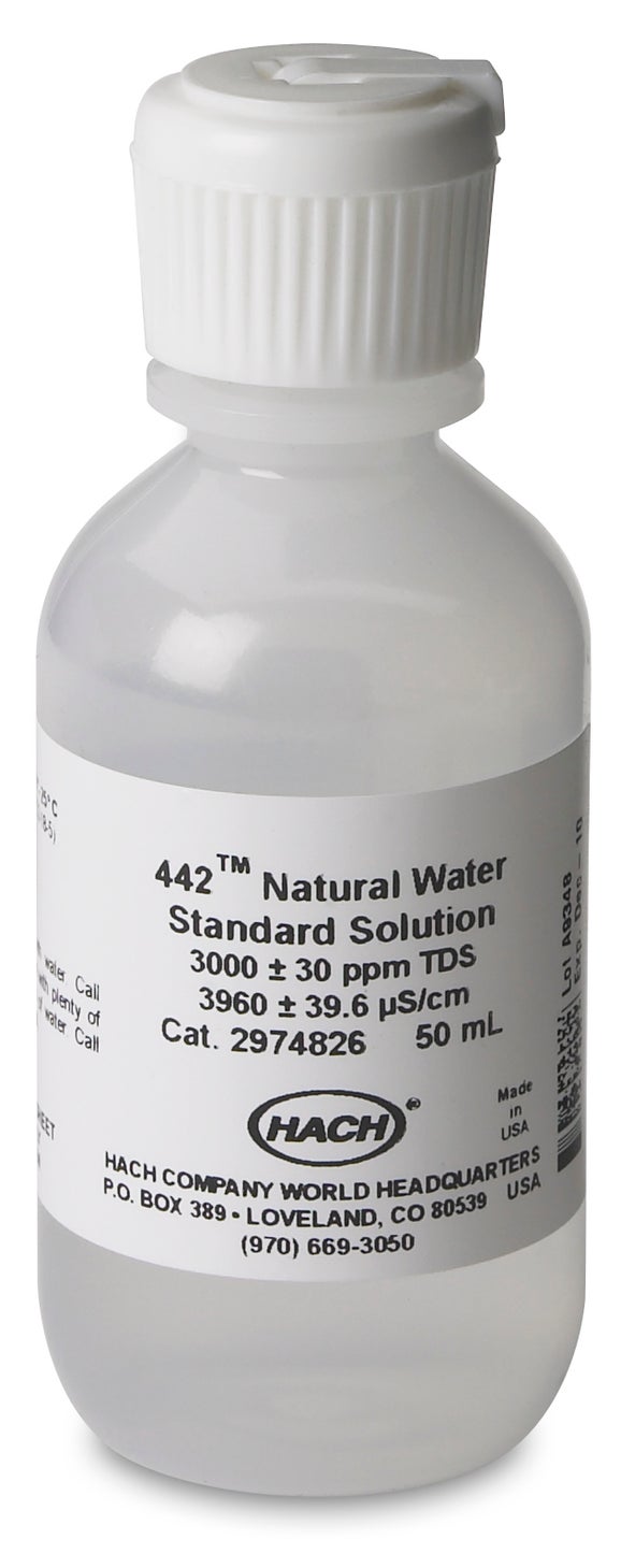 Solución estándar de agua natural, 3000 ppm TDS, 50 mL