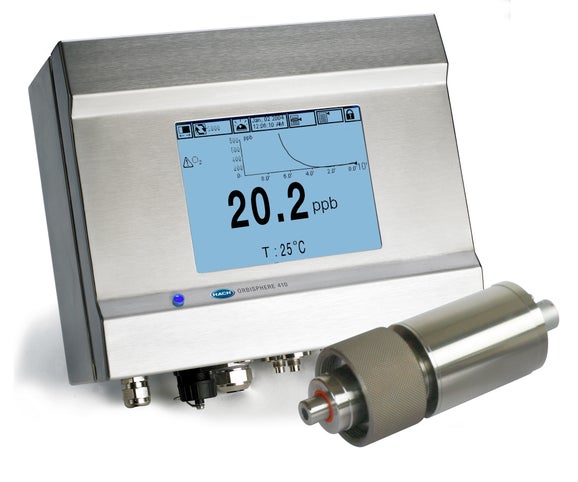 Controlador Orbisphere 410K, monocanal, oxígeno (O₂) disuelto luminiscente (LDO), montaje en pared, 100 - 240 VCA, 4 - 20 mA, RS485