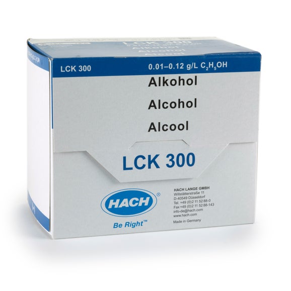 Cubeta test para alcohol, de 0,01 a 0,12 g/l