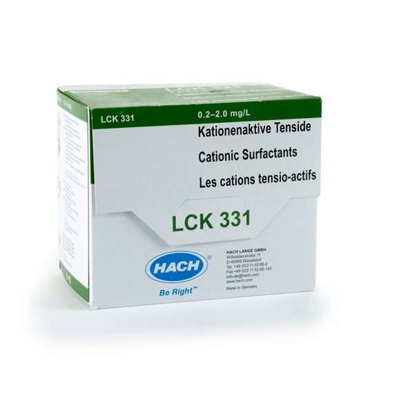 Cubeta test para surfactantes catiónicos, de 0,2 a 2,0 mg/l