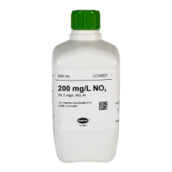 Patrón de nitrato 200 mg/L NO₃ (45,2 mg/L NO₃-N), 500 mL