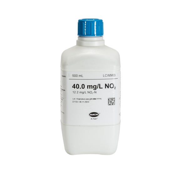 Patrón de nitrito, 40 mg/L NO₂ (12,2 mg/L NO₂-N), 500 mL