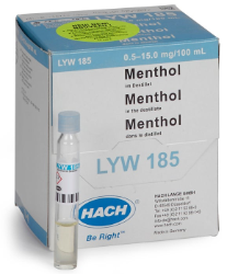 Mentol destilado, cubeta test, 0,5 - 15 mg mentol/100 mL
