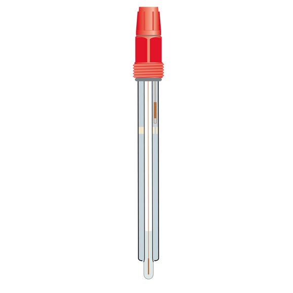 Electrodo para pH 5335, electrolito sólido, 0 - 80 °C, 2 bares