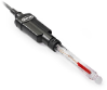 Electrodo de pH de vidrio rellenable Intellical PHC705 Red Rod para laboratorio, para alcalinidad en rango alto, con paquete de reactivos de calibración y mantenimiento