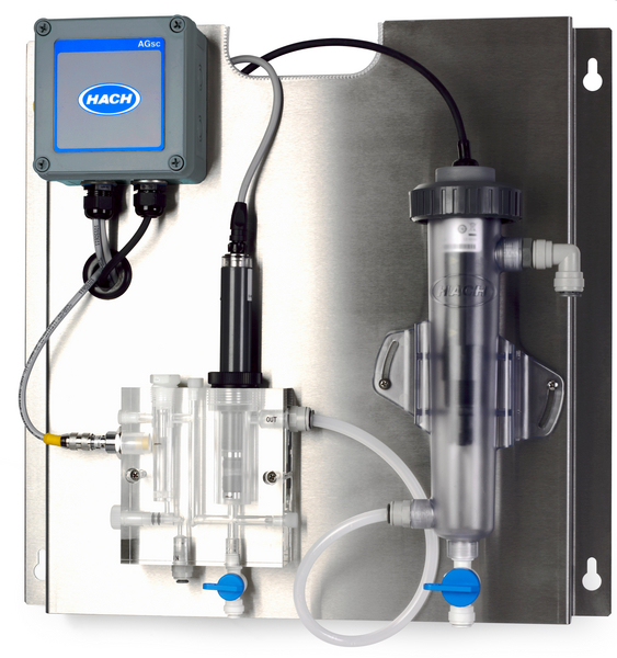 Sensor de cloro libre CLF10 sc con toma de muestra discreta (en panel)