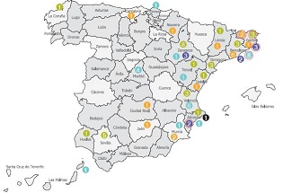 mapa referencias RTC en España